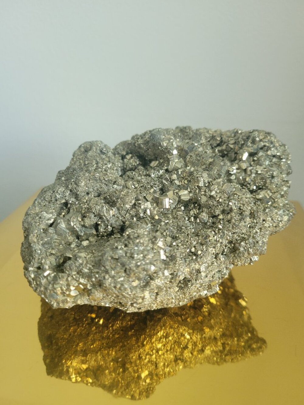 Large Pyrite Cluster Mineral Rock - 4.25”x3.5”x2.25” - (Fool’s Gold) - 2.5 lb